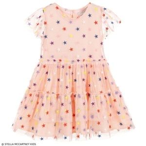 Stella McCartney Kids embroidery star dress tulle